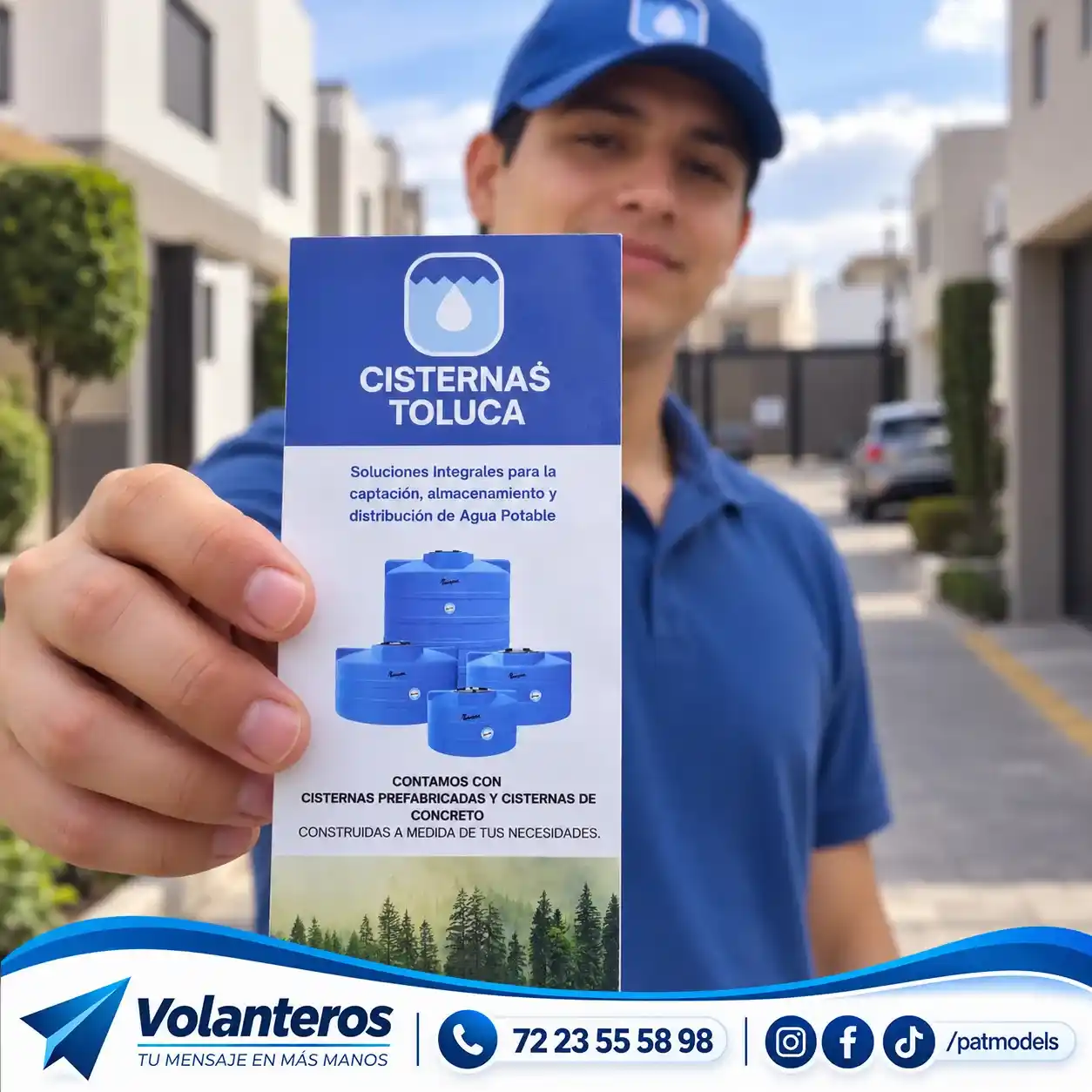 Campaña de volanteo para venta de tinacos en Toluca y Metepec